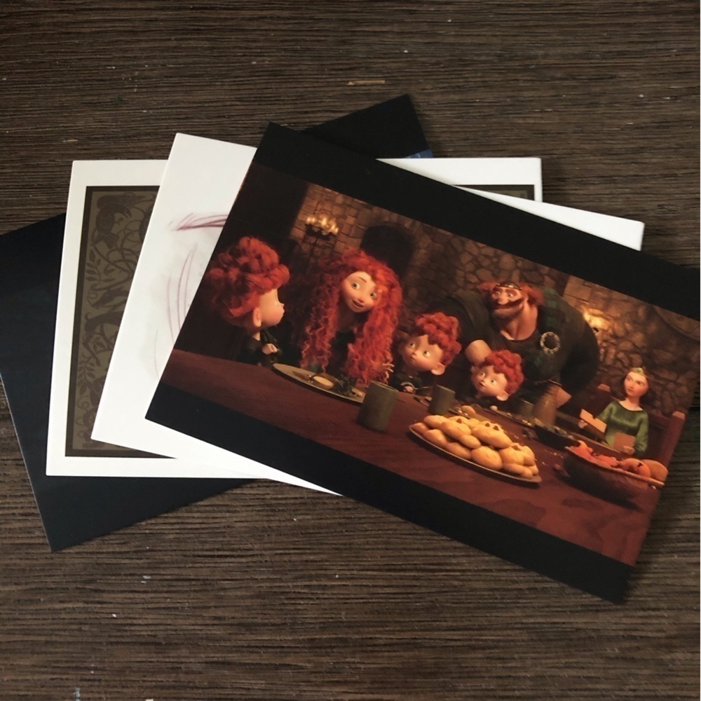 Disney Pixar Princess Movie Postcards: Brave 4 pack.